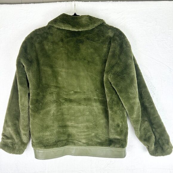 Anthropologie Avec Les Filles Verdant Faux Fur Jacket Size Small Greenc - Picture 3 of 8
